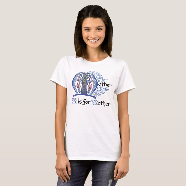 M é para Camiseta da Mãe (Frente Completa)