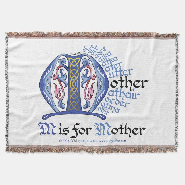 M é para Cobertor de Lançamento da Mãe (Frente)