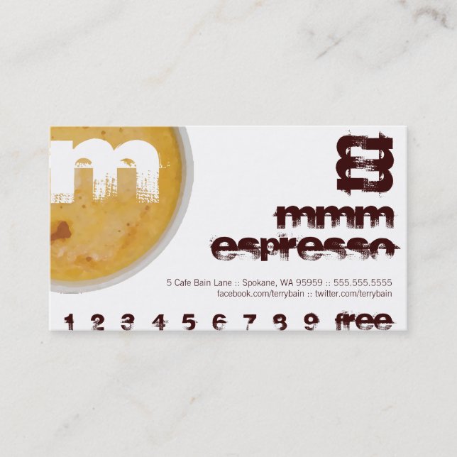 M - Letra inicial Punch de fidelidade da Taça de C (Frente)