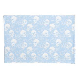 M Punk azul pastel caveiras góticas folhagem Hallo