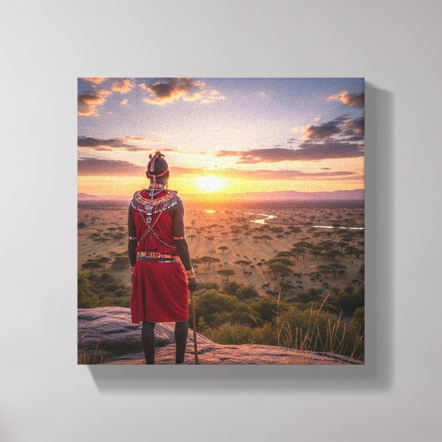 Maasai artwork canvas (Frente)
