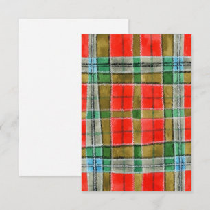 MAC BAIN TARTAN 3.5x5 Cartão Plano / Vertical