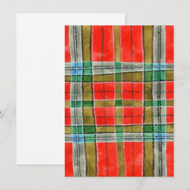 MAC BAIN TARTAN 4.5x6.25 Cartão Plano / Vertical (Frente/Verso)