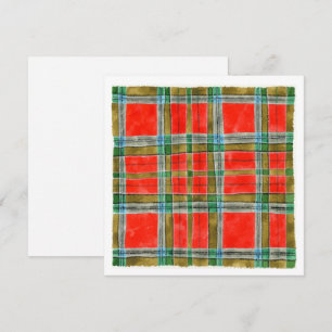 MAC BAIN TARTAN 5,25" Cartão Quadrado Plano