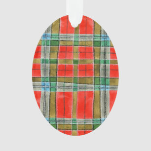 MAC BAIN TARTAN Oval acrílico Ornamento