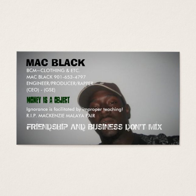 MAC BLACK, BCM~VOLTA E ETC., MAC BLACK ... (Frente)
