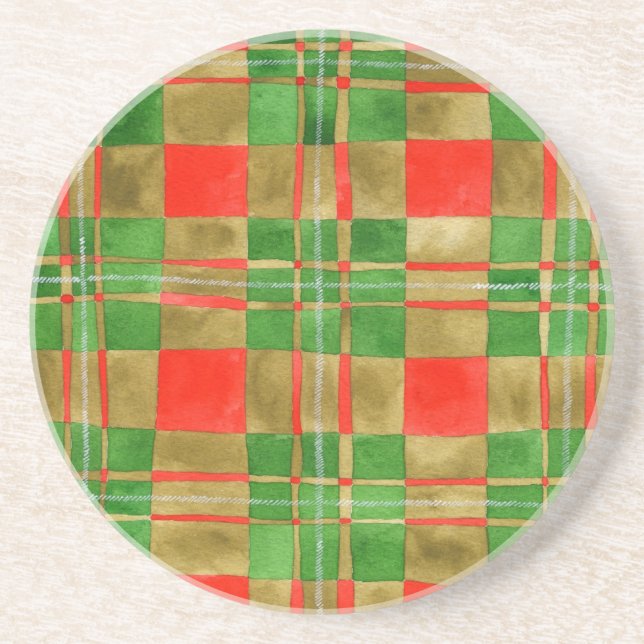 MAC GREGOR TARTAN Round Porta copos Sandstone (Frente)