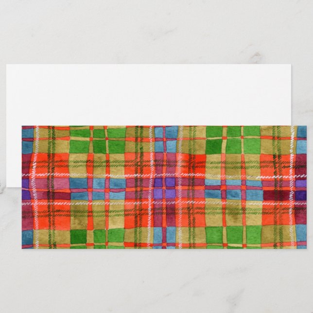 MAC RAE TARTAN 4x9,25 Cartão Plano / Horizontal (Frente/Verso)