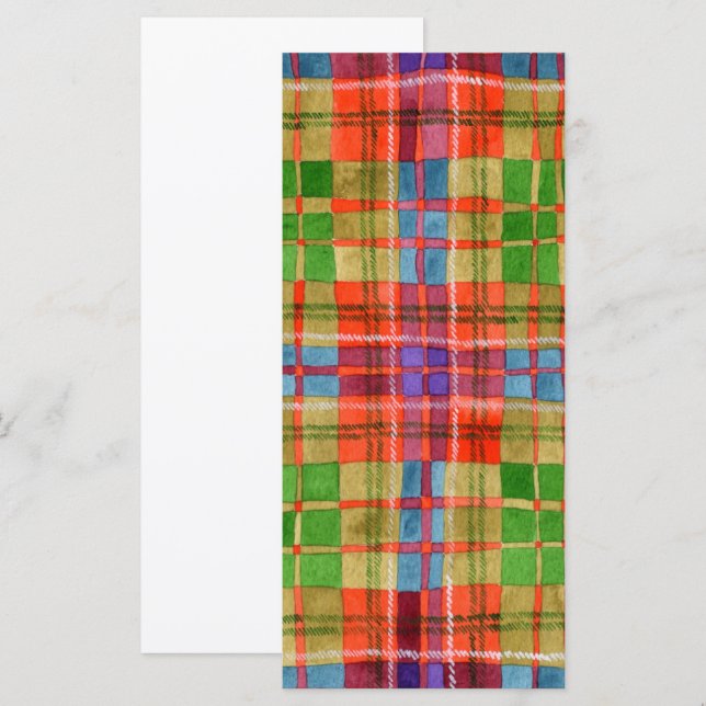 MAC RAE TARTAN 4x9 Cartão Plano / Vertical (Frente/Verso)