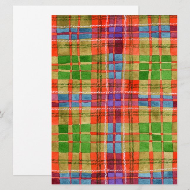 MAC RAE TARTAN 6,5x8,75 Cartão Plano / Vertical (Frente/Verso)