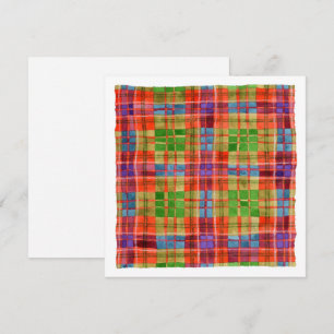MAC RAE TARTAN Cartão Quadrado Plano de 5,25" II