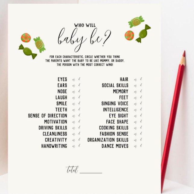 Maçã Caramelo - Verde Quem Será Bebê? Jogo (Criador carregado)