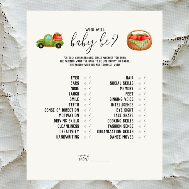 Maçã Caramelo - Vermelho Quem Será Bebê? Jogo (Criador carregado)