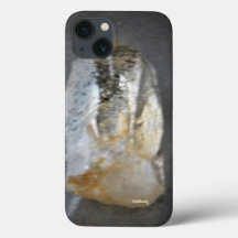 maçã iphone13 case gold quartz crystal design