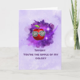 Maçã no Cartões de agradecimentos galáxico agradec