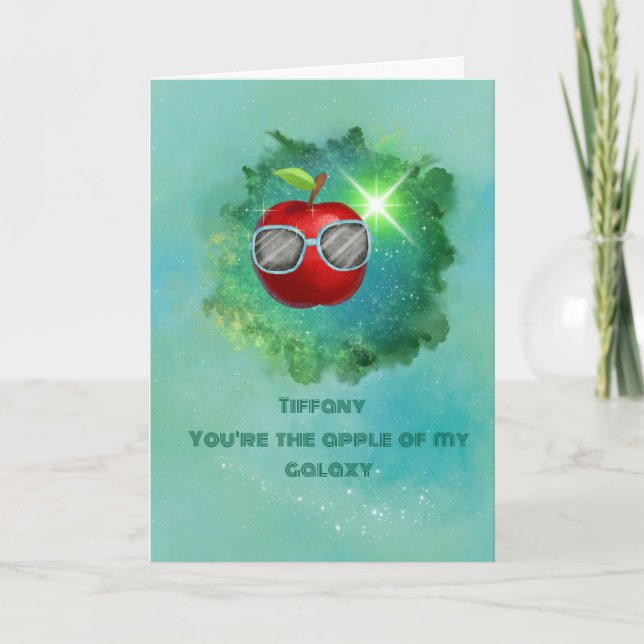 Maçã no Cartões de agradecimentos galáxico agradec (Frente)