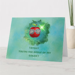 Maçã no Cartões de agradecimentos galáxico agradec