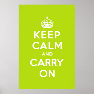 Maçã verde mantenha-se calma e carregue no Poster
