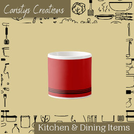 Maçã Vermelha Contemporânea com Xícara de Espresso