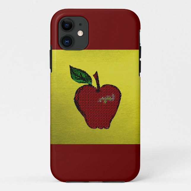 Maçã Vermelha Mosaica / capas de iphone (Verso)
