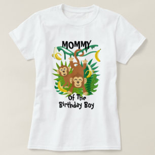 Macaco Aniversário Mamãe Camisa Macaco