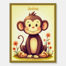 Macaco Artístico Com Tipografia de Nome