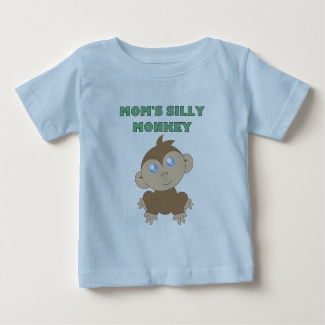 Macaco Bobo - Camiseta de Jersey Fina para Bebê (Frente)