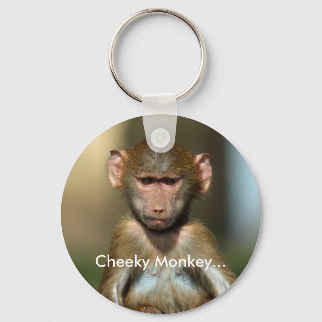 Macaco Cheeky - Chaveiro de Bebê Baboon Bonito (Frente)