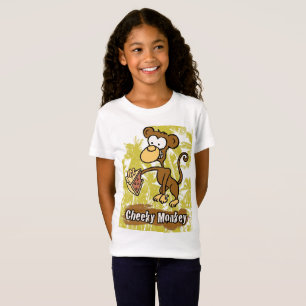 Macaco Cheeky na Camiseta Selvagem