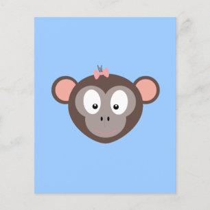 Macaco com fita cor-de-rosa