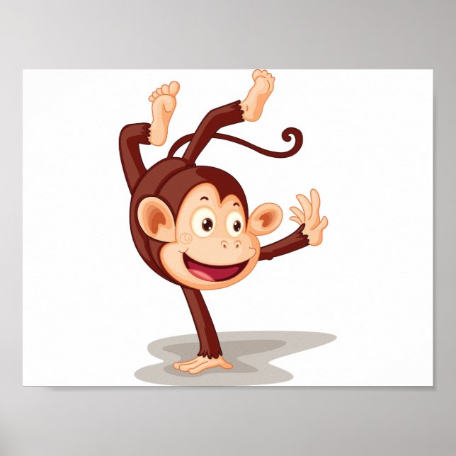 Macaco com Poster de uma mão (Frente)