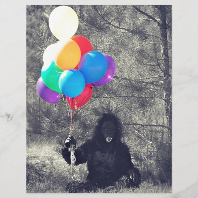 macaco de balões de aniversário (Frente)