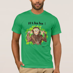 Macaco de Camisa T ao redor