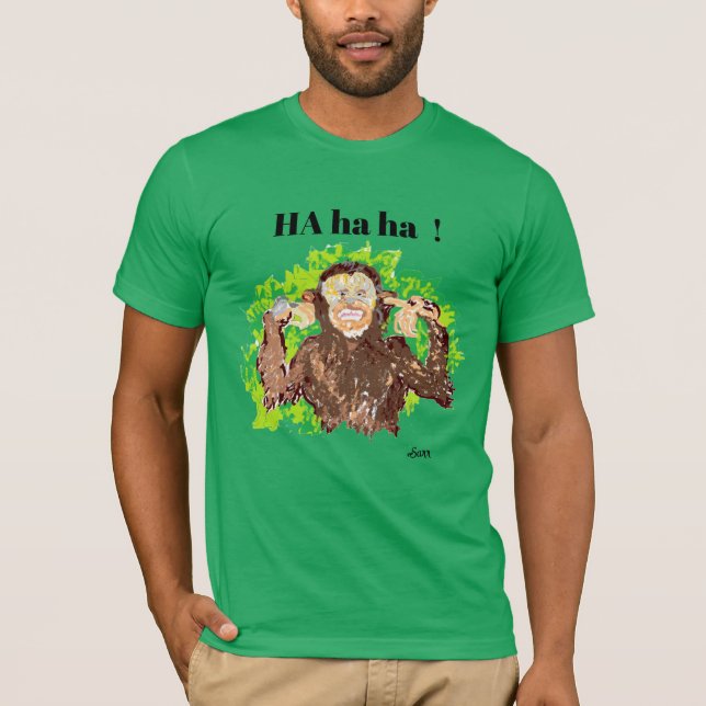 Macaco de Camisa T ao redor (Frente)
