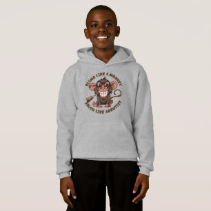 Macaco de Cartoon Reproduzido   Crianças Pullover 