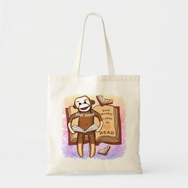 Macaco de Meia Lê Bolsa Tote (Frente)