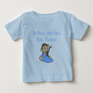 Macaco de Nana e Papá - Camisetas e presentes azui