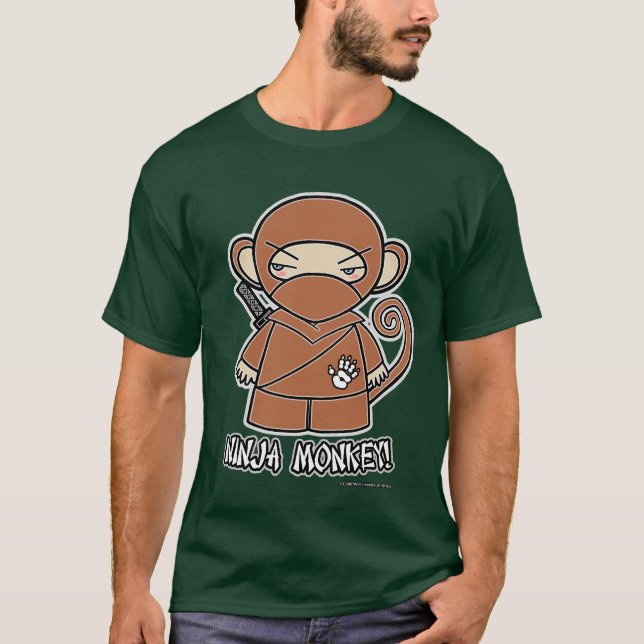 Macaco de Ninja! T-shirt (Frente)