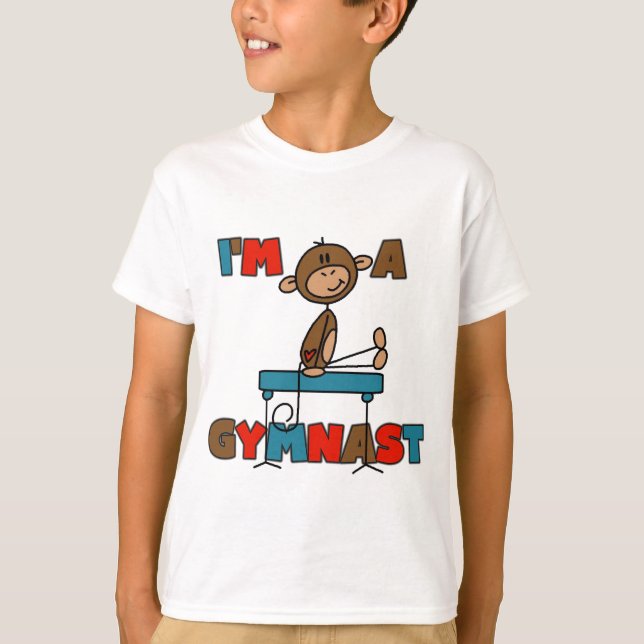 Macaco Eu sou um Ginasta Camisetas e Presentes (Frente)