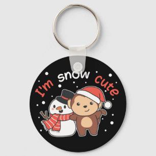 Macaco, Eu Te Amo Neve Muito Snowman Chaveiro