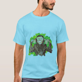 Macaco Feliz das T-Shirts masculinas