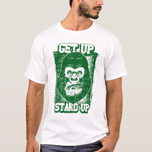 Macaco fuma camiseta (Frente)