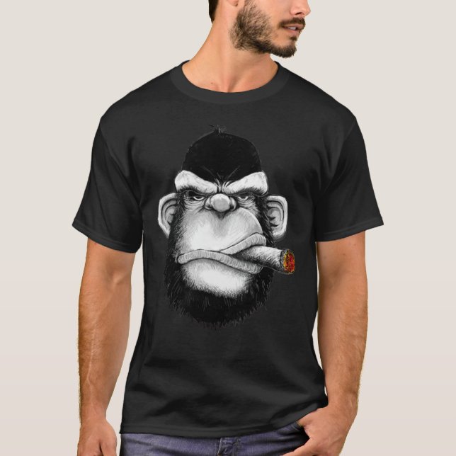 Macaco gorila com T-Shirt Clássico (Frente)