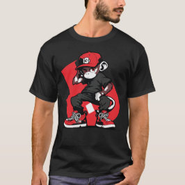 macaco impresso em T-Shirt