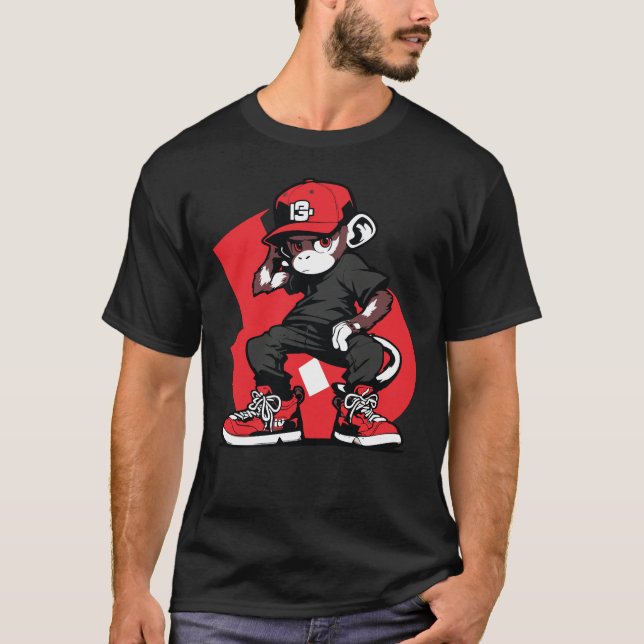 macaco impresso em T-Shirt (Frente)