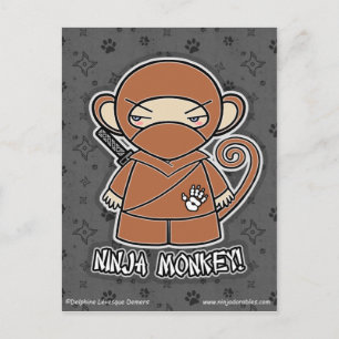Macaco Ninja! Cartão Postal