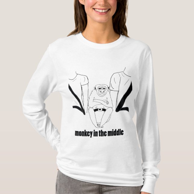 Macaco no t-shirt médio (Frente)