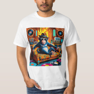 Macaco-preguiçoso desenhado para camiseta para hom