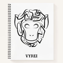 Macaco preto e branco tribal