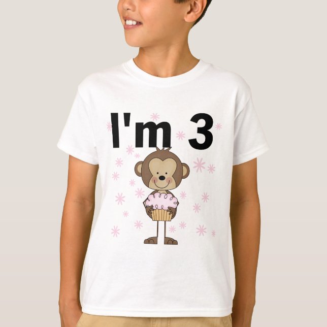 Macaco sou três Camisetas de aniversário e present (Frente)